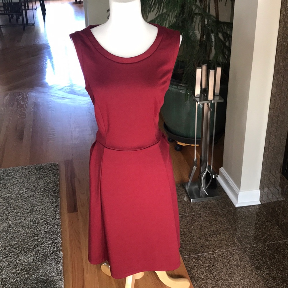 NWOT Burgundy Merona Fit and Flare Dress